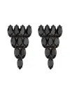 Gucci Modern Multi-stone Geometric Earrings In Black