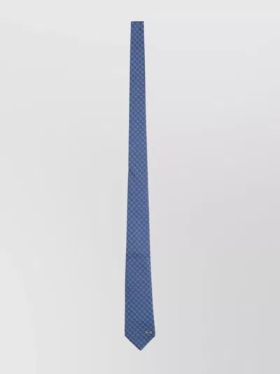 Gucci Geometric Slim Silk Jacquard Tie In Blue