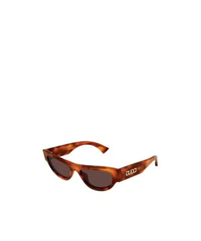 GUCCI GUCCI EYEWEAR CAT EYE FRAME SUNGLASSES