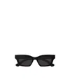 Gucci Logo Rectangular Cat-eye Sunglasses In Black