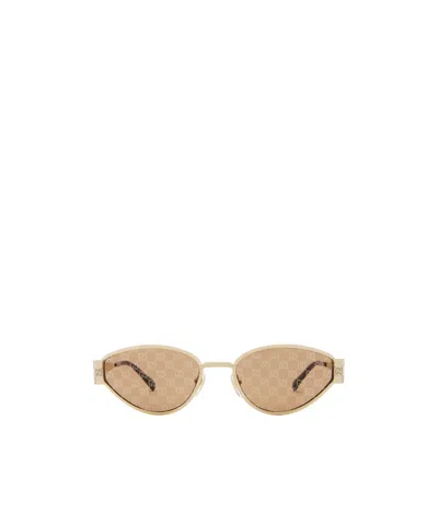 Gucci Geometric Sunglasses In Nude