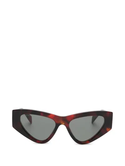 Gucci Geometric Sunglasses In Orange