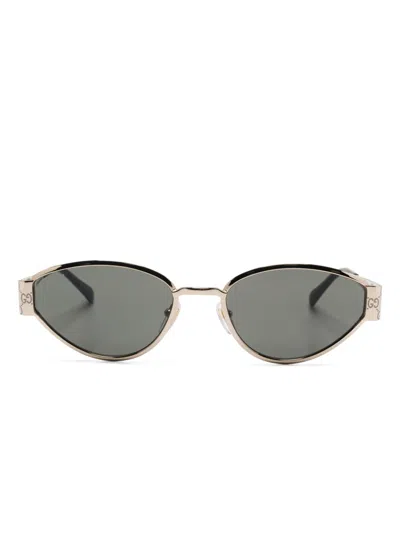 Gucci Geometrical Frame Sunglasses In Silver