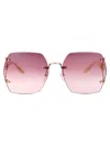 Gucci Double G Geometric-frame Sunglasses
