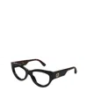 Gucci Gg1665o005 Black Havana Transpar In Black