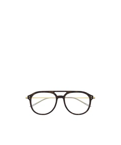 Gucci Eyewear Pilot Frame Glasses In Black