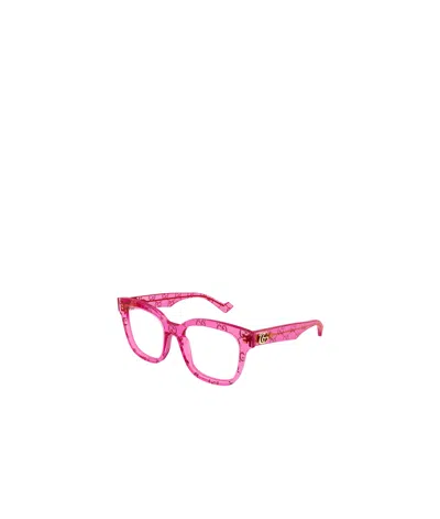 Gucci Geometrically Framed Flat Mirror In Pink