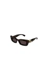 Gucci Eyewear Rectangle-frame Sunglasses In Black