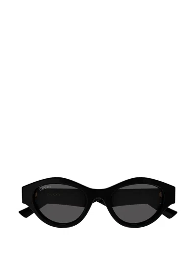 Gucci Geometric-frame Sunglasses In Black