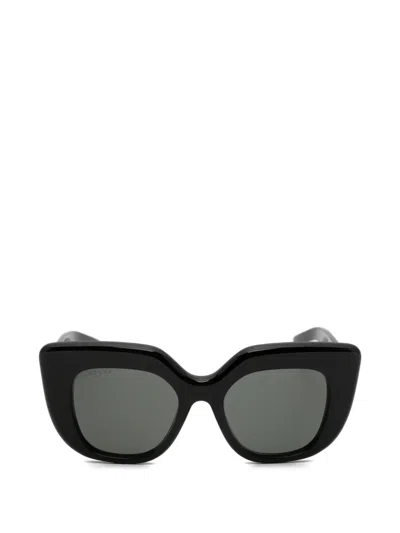 Gucci Geometric-frame Sunglasses In Black