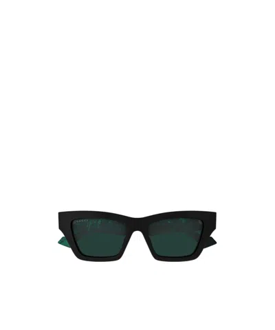 Gucci Double G Cat-eye Sunglasses In Black