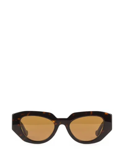 Gucci Geometric-frame Sunglasses In Braun