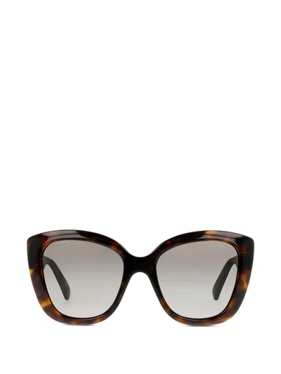 Gucci Geometric-frame Sunglasses In Brown