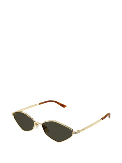 Gucci Geometric-frame Sunglasses In Gold
