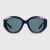 Gucci Geometric-frame Sunglasses In Green