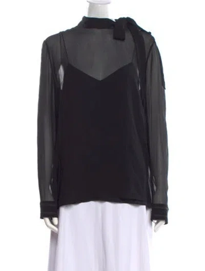 Pre-owned Gucci Georgette Silk Sweatshirt In Black