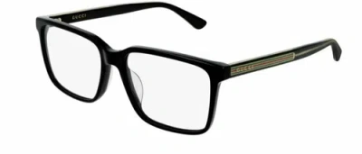 Pre-owned Gucci Gg 0385 Oa 001 Black Eyeglasses In Clear
