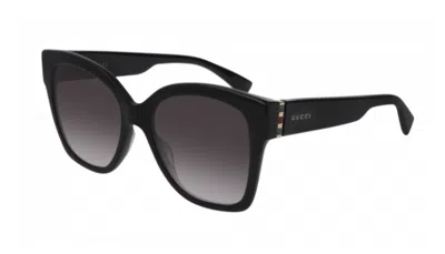 Pre-owned Gucci Gg 0459 S 001 Black Sunglasses In Gray