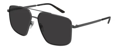 Pre-owned Gucci Gg 0941s 001 Ruthenium/gray Aviator Men's Sunglasses