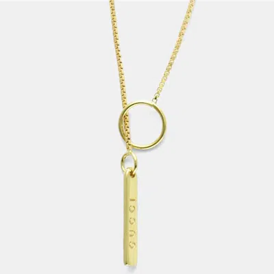 Pre-owned Gucci Gg 18k Yellow Gold Lariat Necklace
