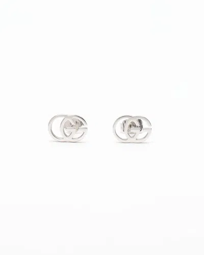 Gucci Gg 18kt White Gold Earrings