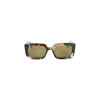 Gucci Gg 1906s Green And Brown  Acetate Sunglasses In Brown