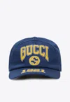 Gucci Baseball Cap With Logo In Blue