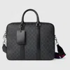 Gucci Gg Supreme Canvas Briefcase In Beige