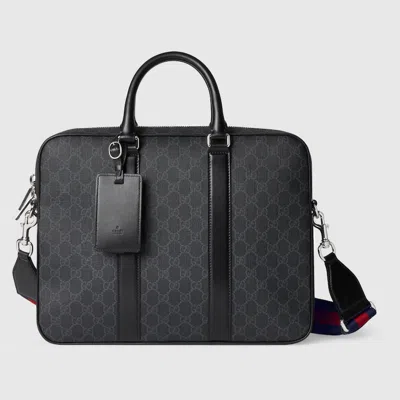 GUCCI GUCCI GG BLACK MEDIUM BRIEFCASE