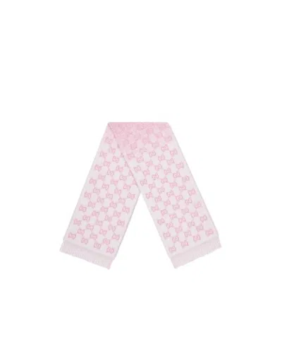 Gucci Gg Alpaca Wool Blend Scarf In Orange