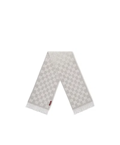 Gucci Gg Alpaca Wool Blend Scarf In Multi