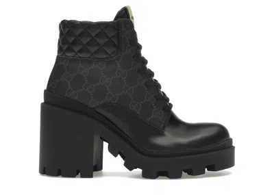 Pre-owned Gucci Gg Ankle Boot (women's) Sneakers In Black