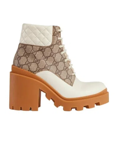 Gucci Trip Gg Bootie In White