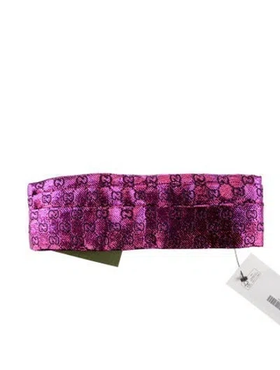 Pre-owned Gucci Gg Argent Headband W/tags In Pink