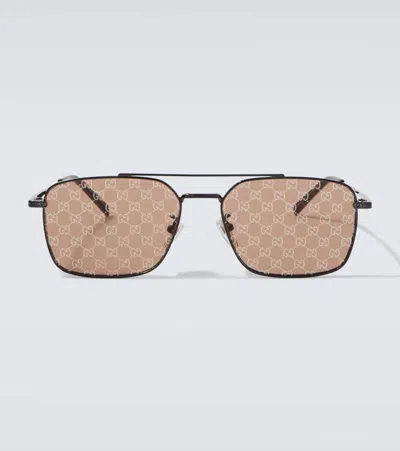 Gucci Gg Aviator Sunglasses In Gold