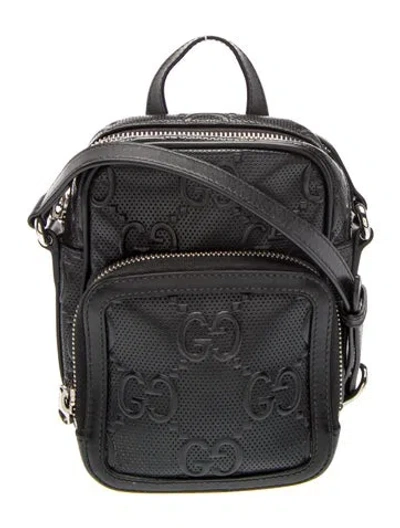 Pre-owned Gucci Gg Backpack In Black
