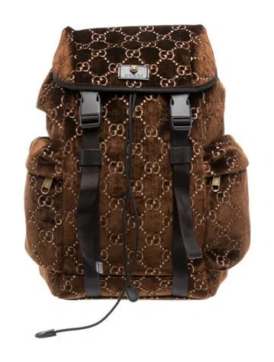 Pre-owned Gucci Gg Backpack Medium In Brown