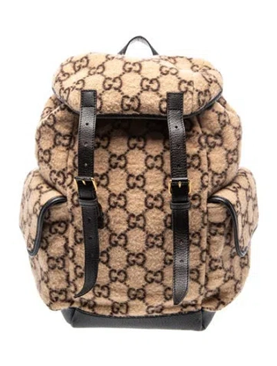 Pre-owned Gucci Gg Backpack In Neutral