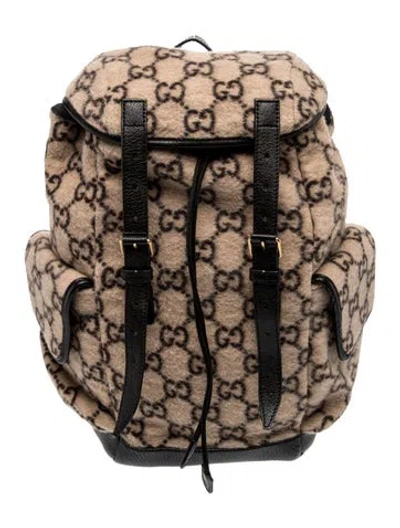 Pre-owned Gucci Gg Backpack In Neutral