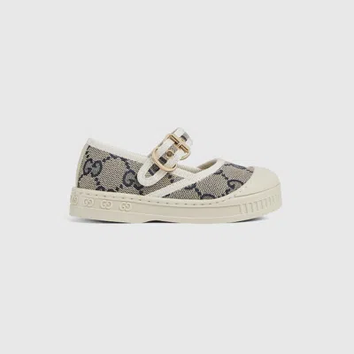 Gucci Kids' Gg Ballet Flat In Blue