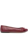 Gucci Gg Ballet Flats In Burgundy