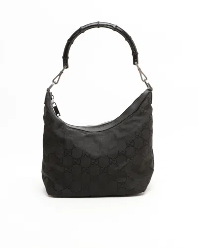 Gucci Gg Bamboo Bag In Black