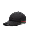 Gucci Original Gg Web Canvas Baseball Hat In Black
