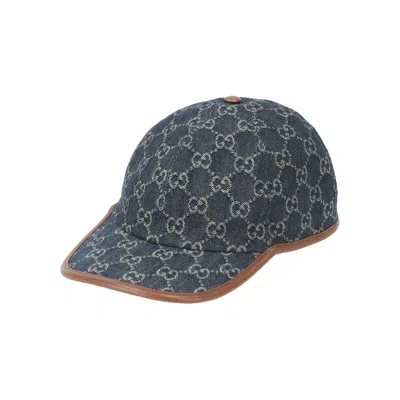 Pre-owned Gucci Gg Baseball Cap 'blue/ivory/brown' | Men's Size S