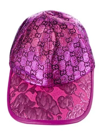 Pre-owned Gucci Gg Baseball Cap In Purple