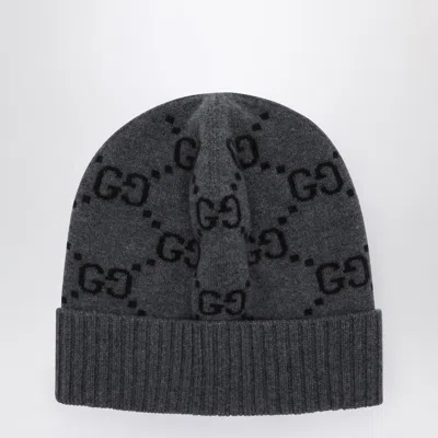Gucci Gg Beanie In Gray