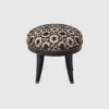 Gucci Gg Bee And Star Jacquard Round Stool In Black