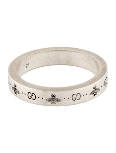 Pre-owned Gucci Gg Bee Thin Ring In Multicolor