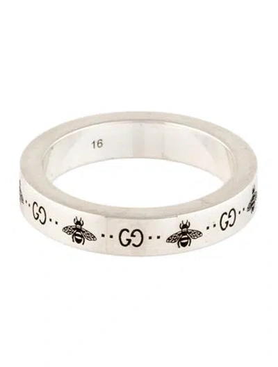 Pre-owned Gucci Gg Bee Thin Ring In Multicolor