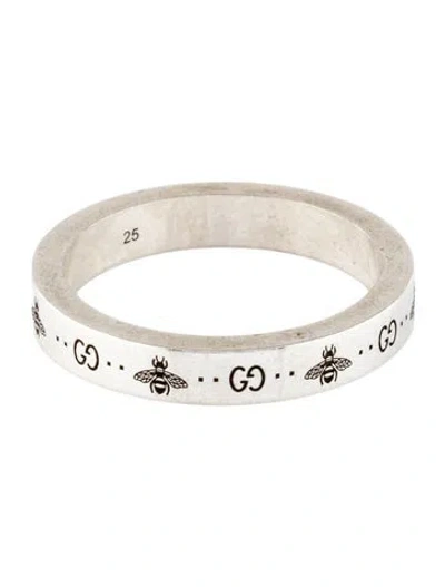 Pre-owned Gucci Gg Bee Thin Ring In Multicolor